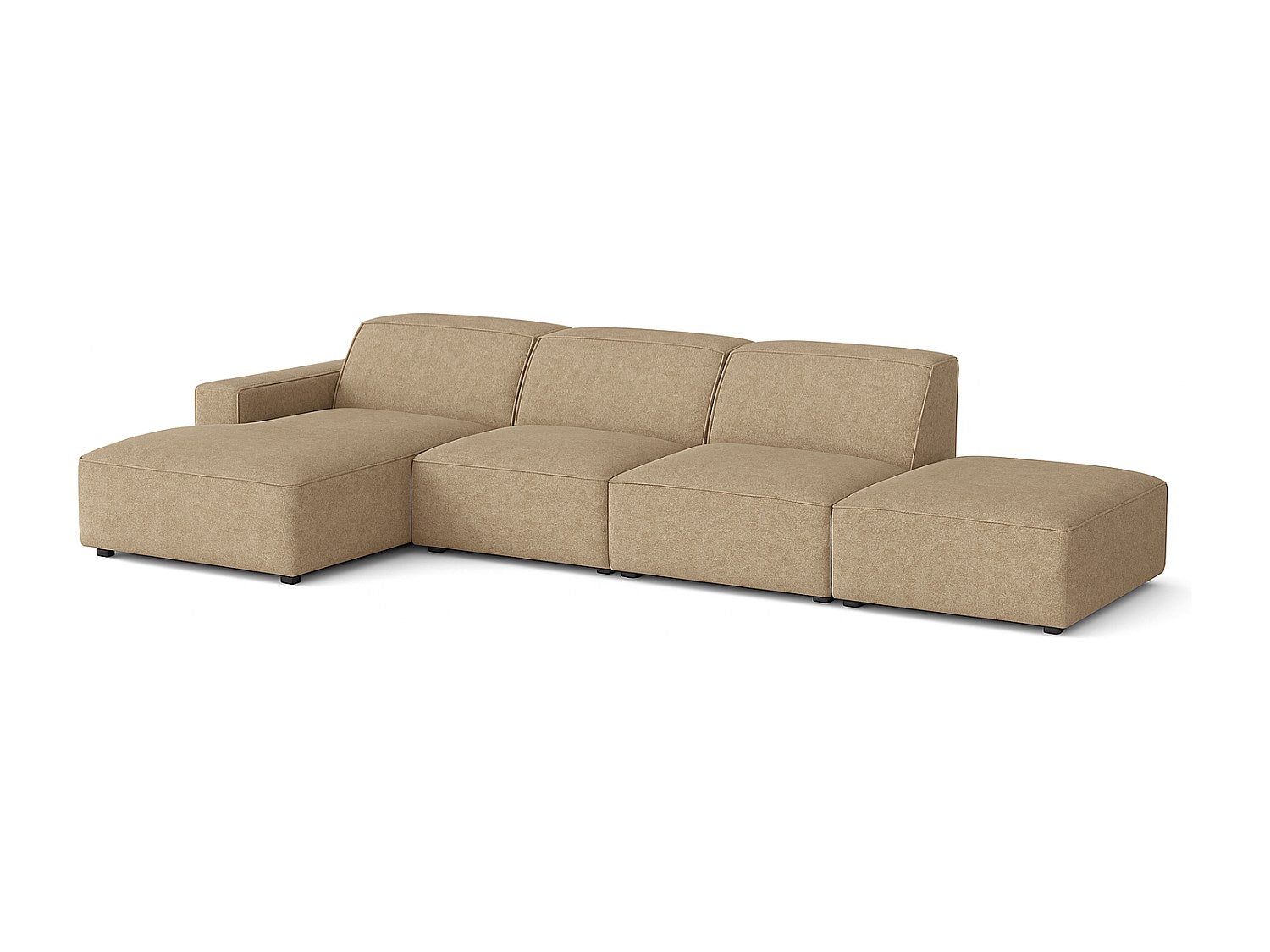 Canapé modulable marron tissu