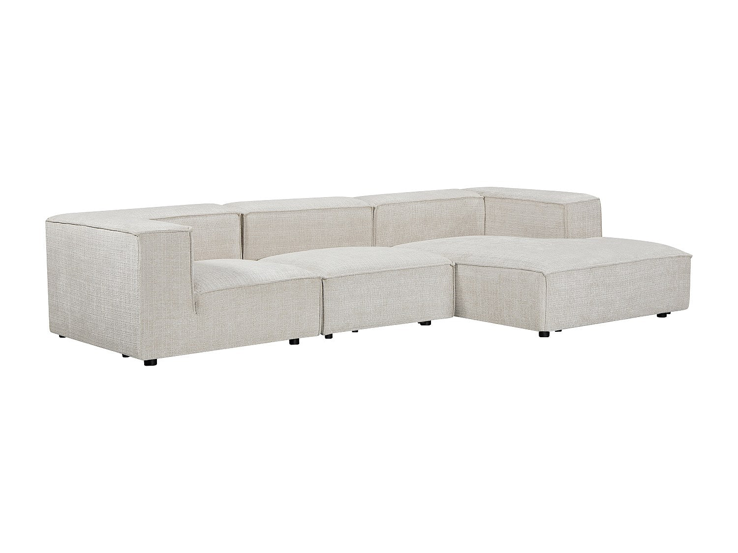 Angle pour canapé modulable beige tissu