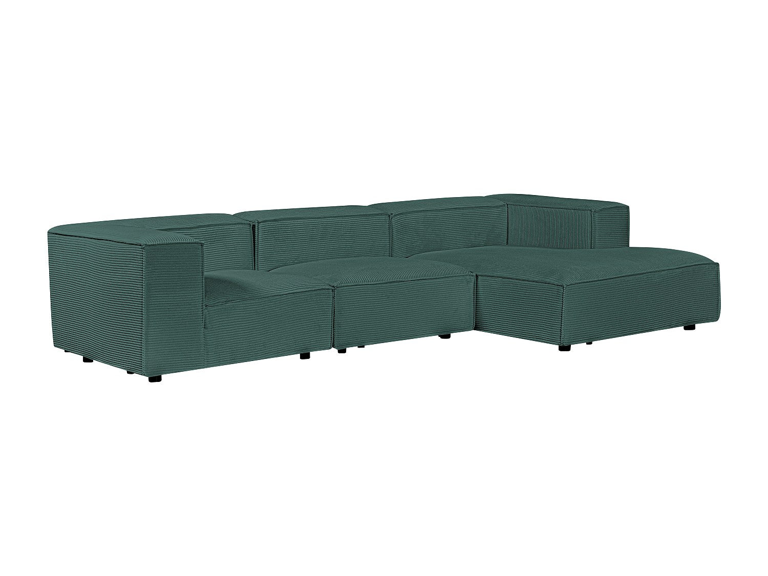 Angle pour canapé modulable vert velours