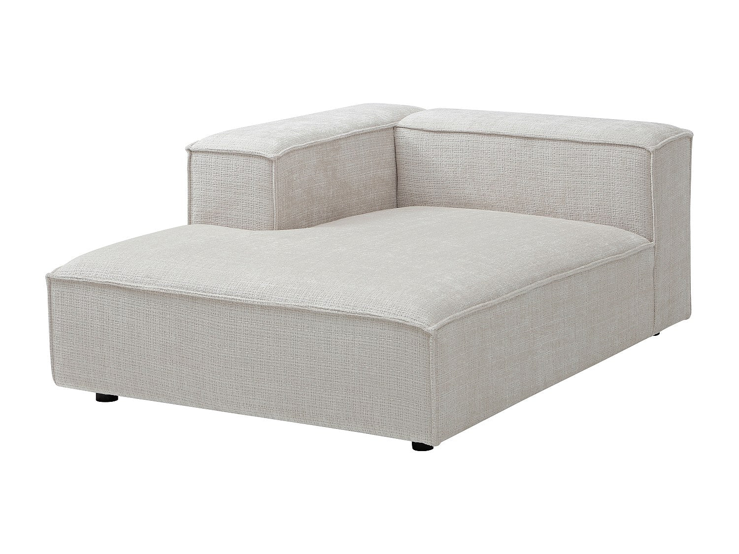 Canapé modulable panoramique beige tissu
