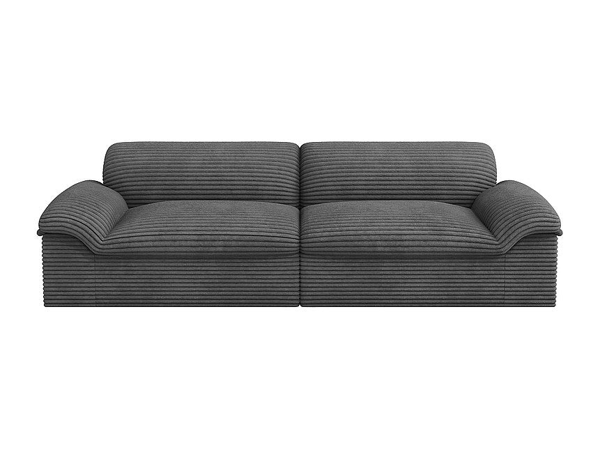 Canapé modulable 4 places gris velours