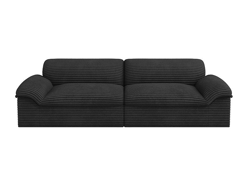 Canapé modulable 4 places noir velours
