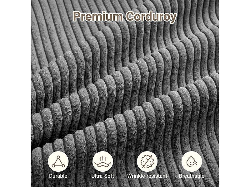 Méridienne pour canapé modulable 3 places gris velours