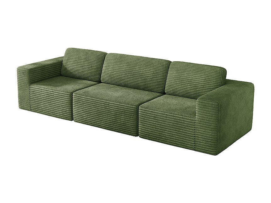 Canapé modulable 3 places vert velours