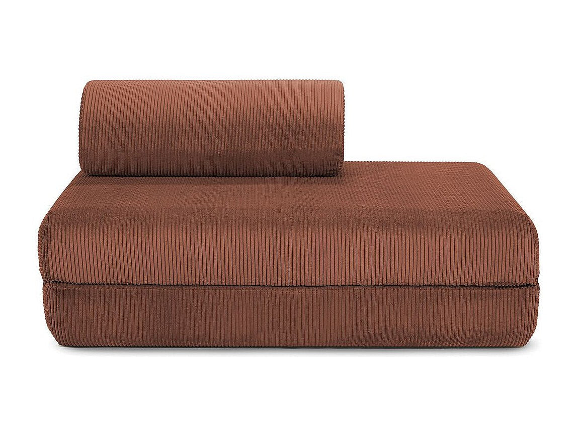 Canapé modulable convertible 2 places orange velours