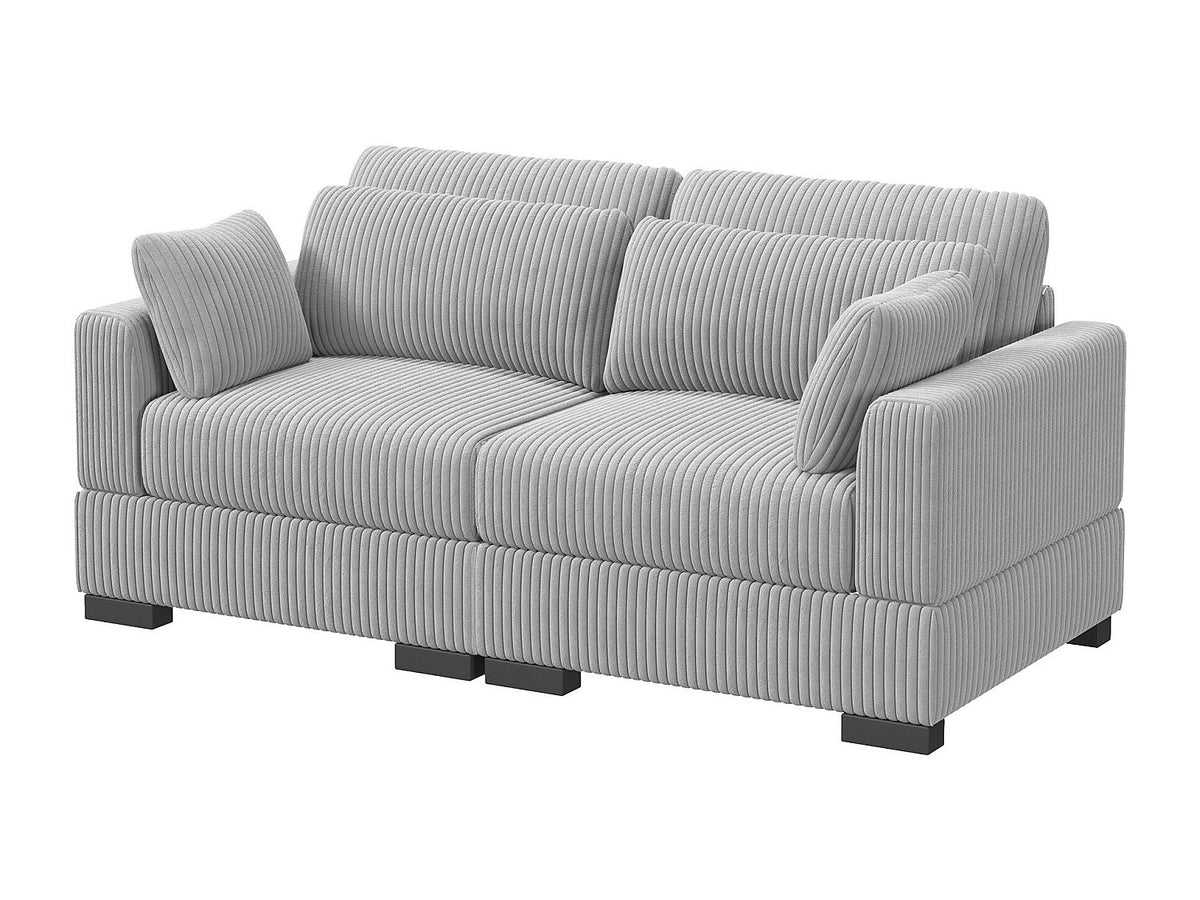 Canapé modulable gris tissu