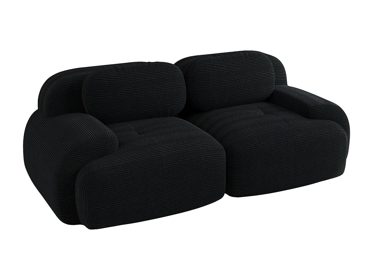 Canapé modulable noir velours