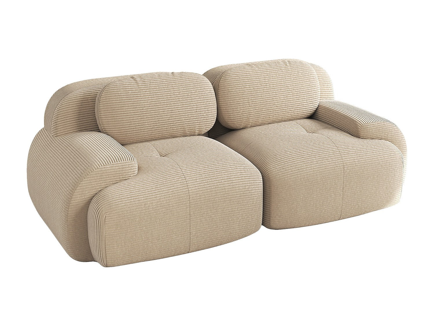 Canapé modulable beige velours