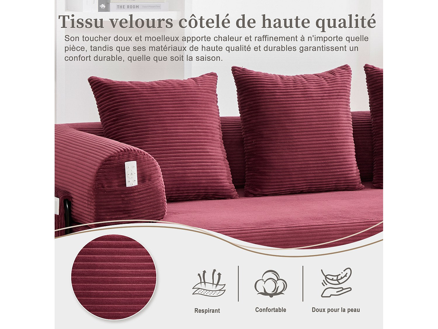 Canapé modulable tissu