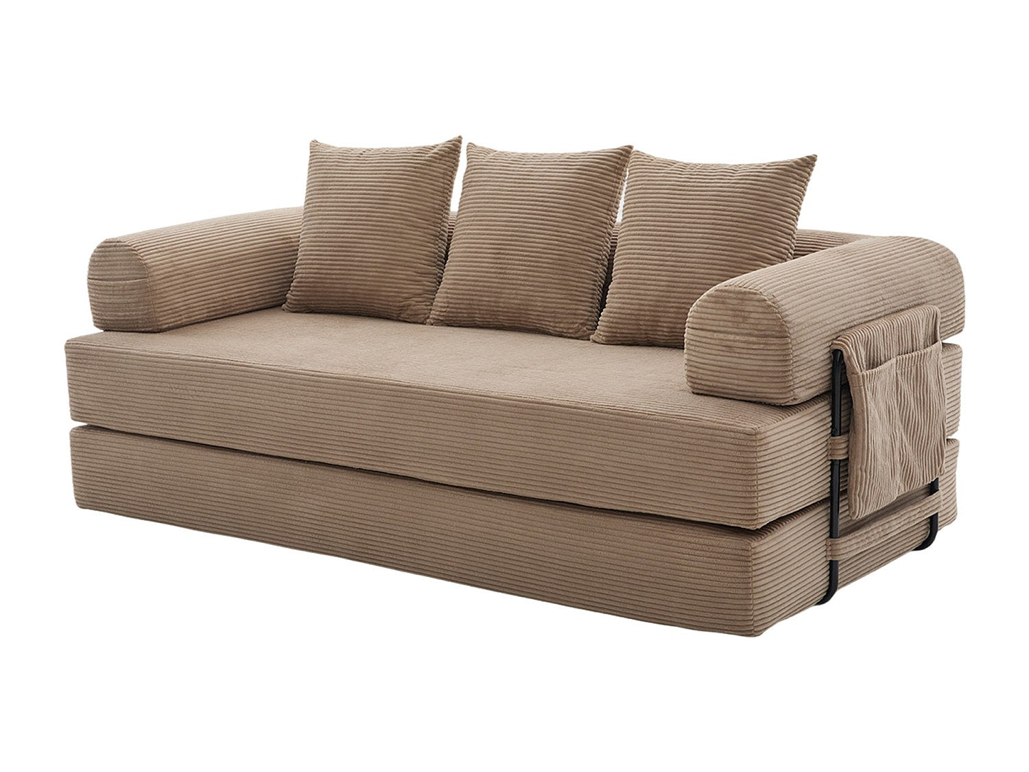 Canapé modulable vert tissu