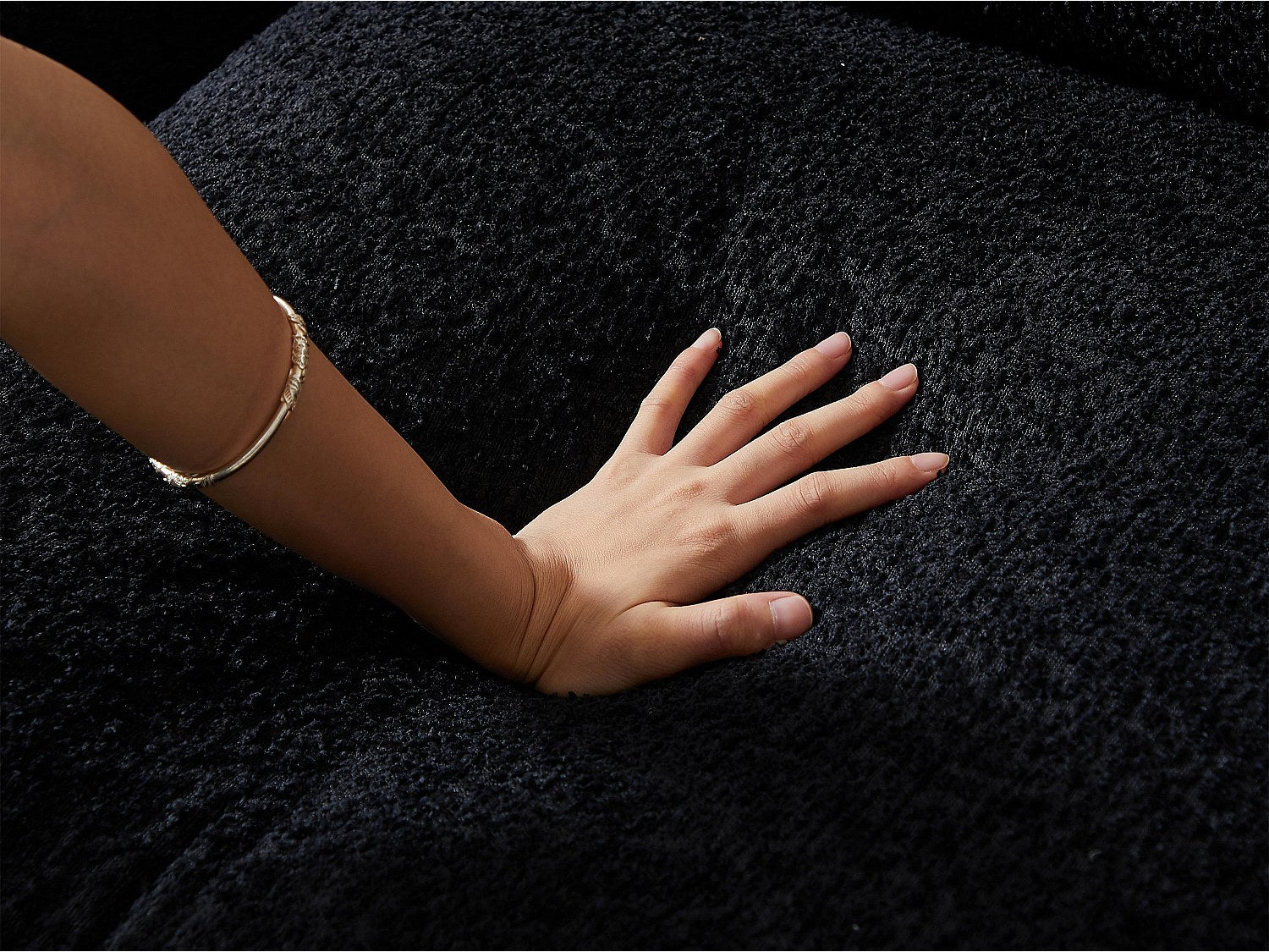 Angle pour canapé modulable noir tissu