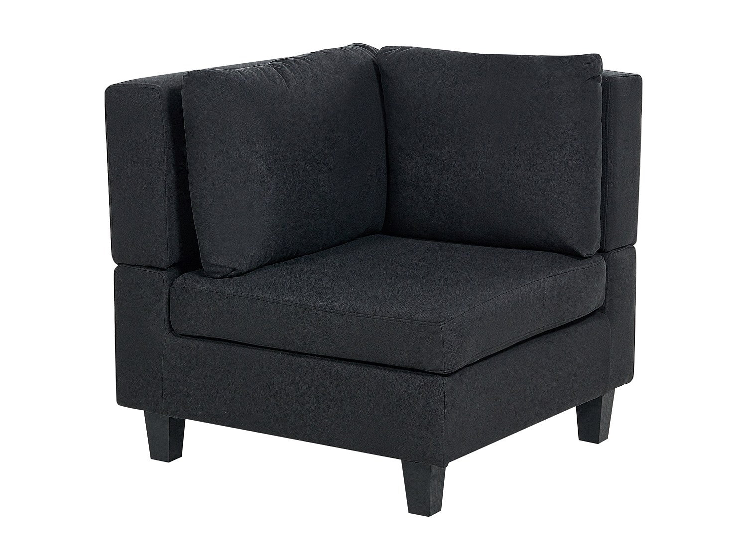 Angle pour canapé modulable 5 places noir tissu