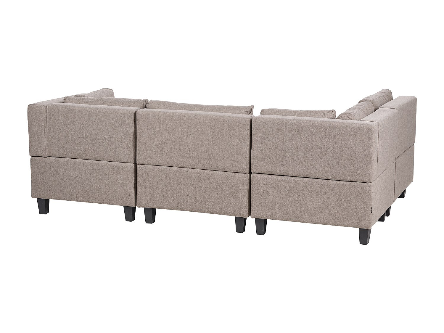 Angle pour canapé modulable 4 places marron tissu