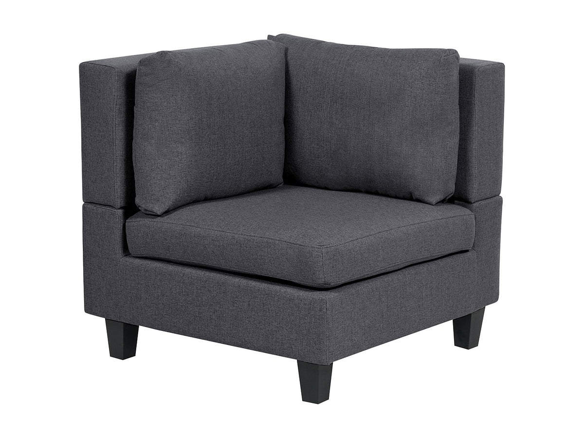 Angle pour canapé modulable 5 places gris tissu