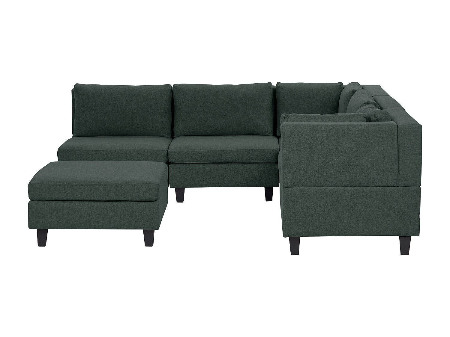 Angle pour canapé modulable 5 places vert tissu