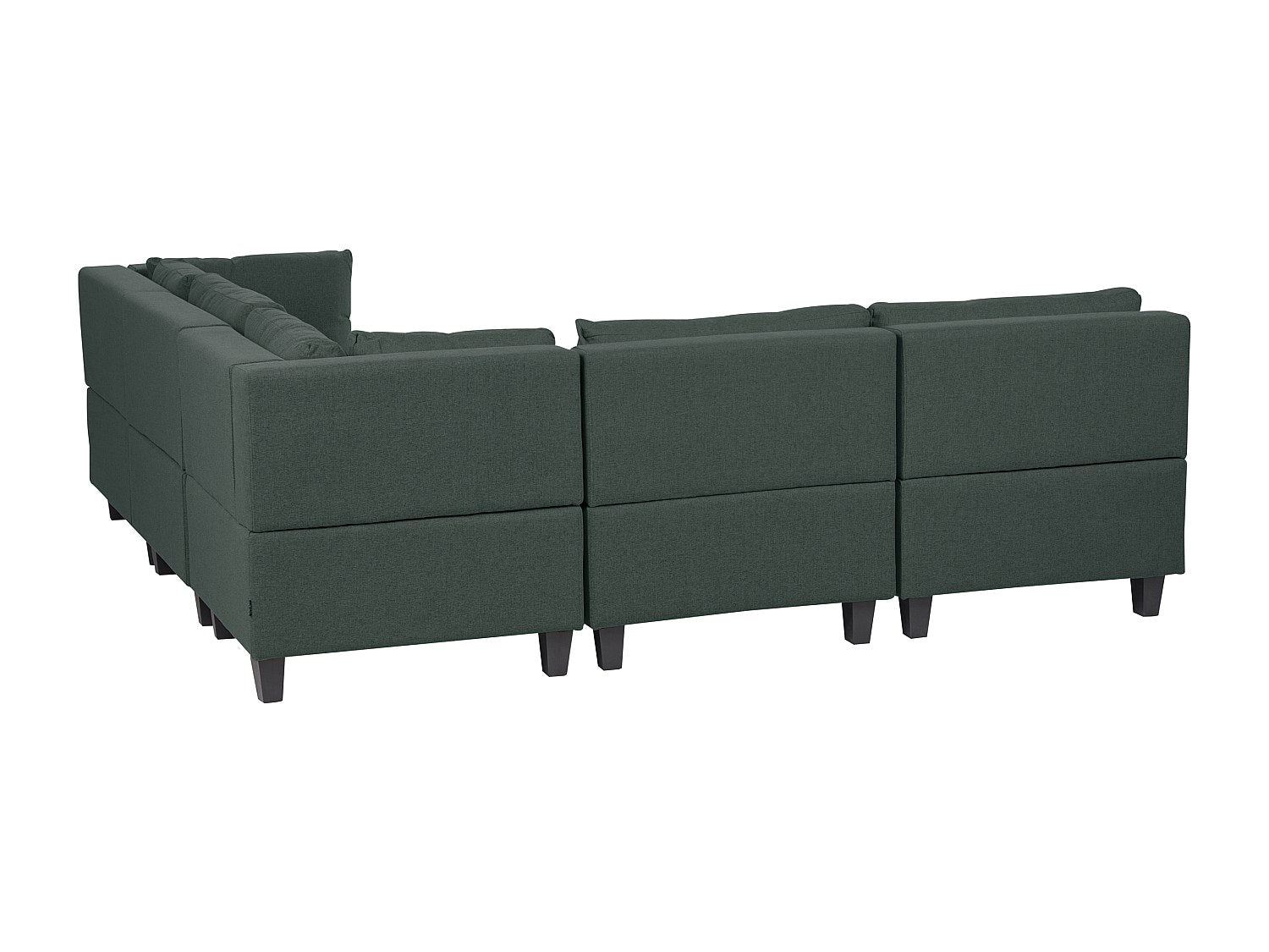 Angle pour canapé modulable 5 places vert tissu