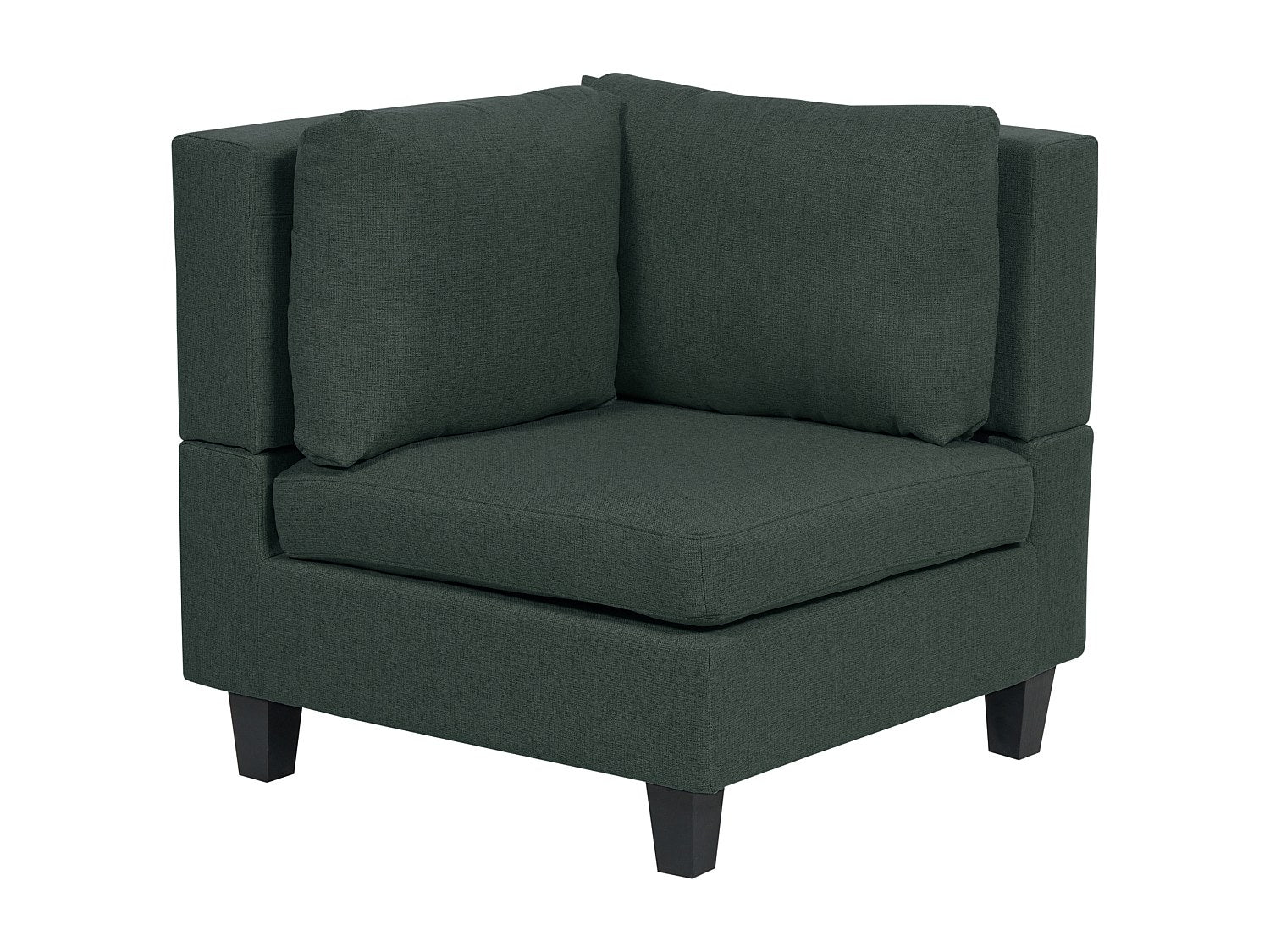 Angle pour canapé modulable 5 places vert tissu