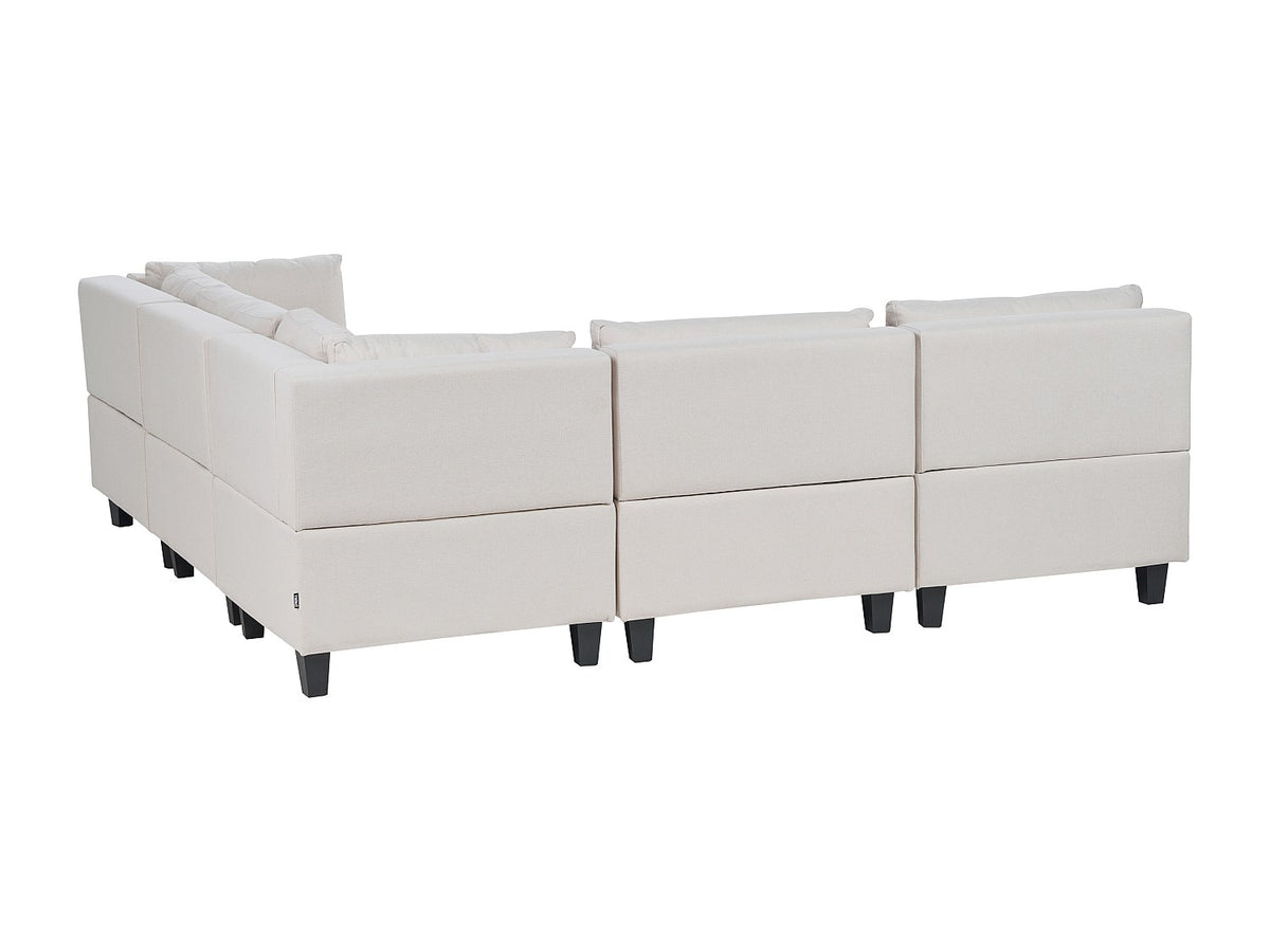 Angle pour canapé modulable 5 places beige tissu