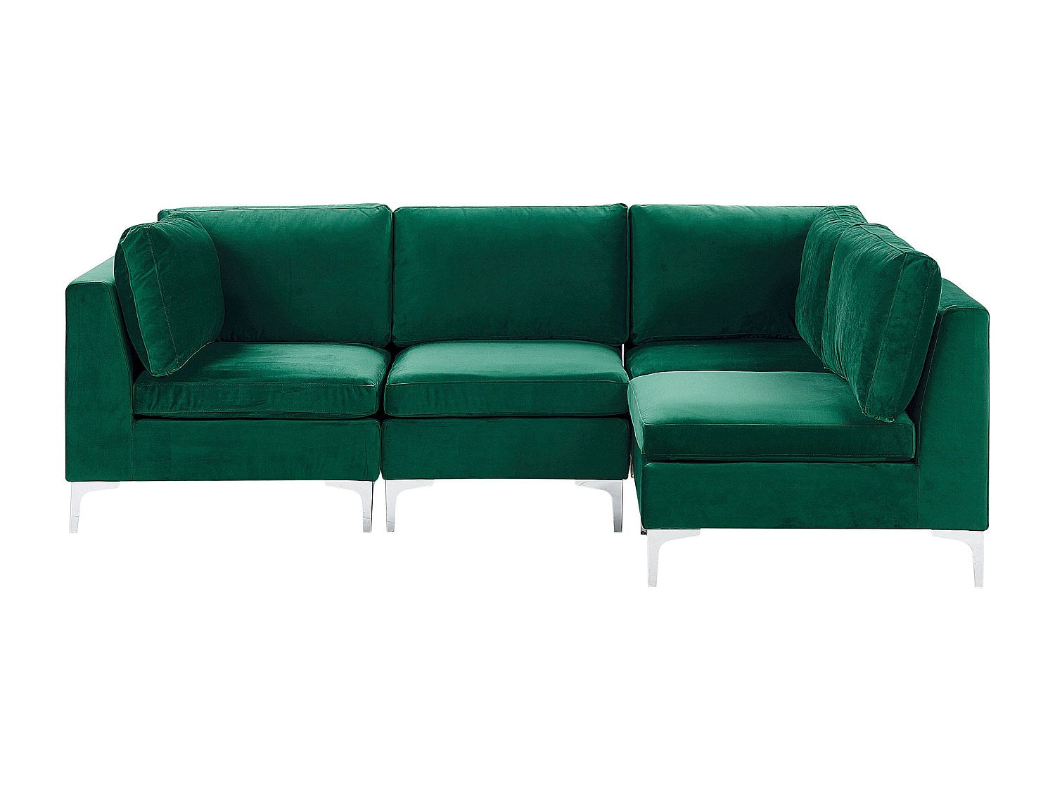 Angle pour canapé modulable 4 places vert velours