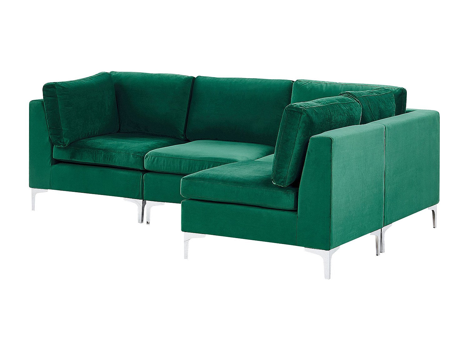 Angle pour canapé modulable 4 places vert velours