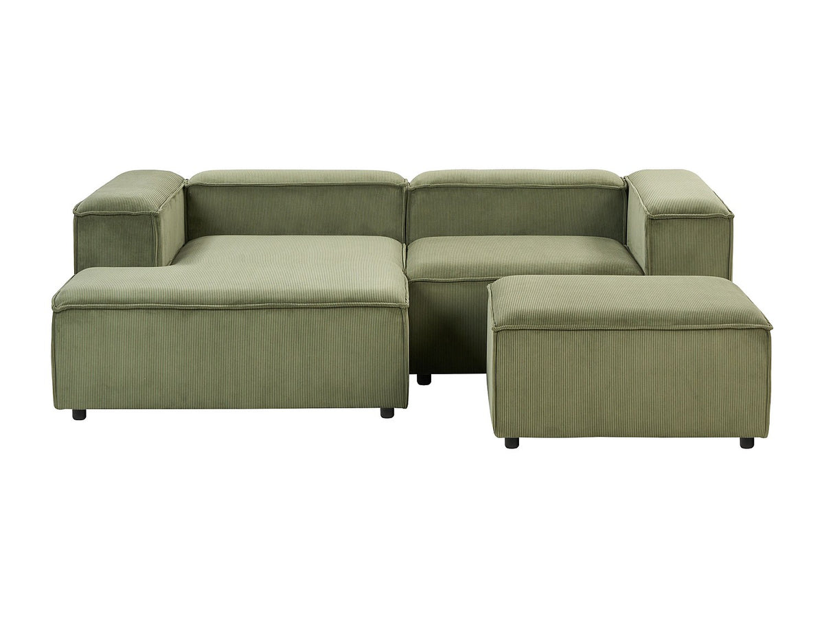 Angle pour canapé modulable 3 places vert velours