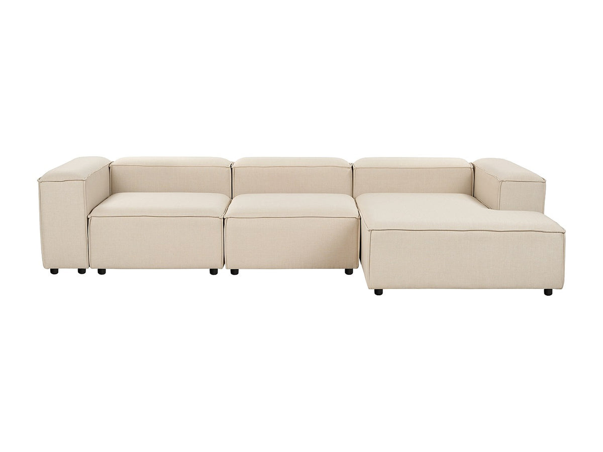 Angle pour canapé modulable 4 places beige tissu