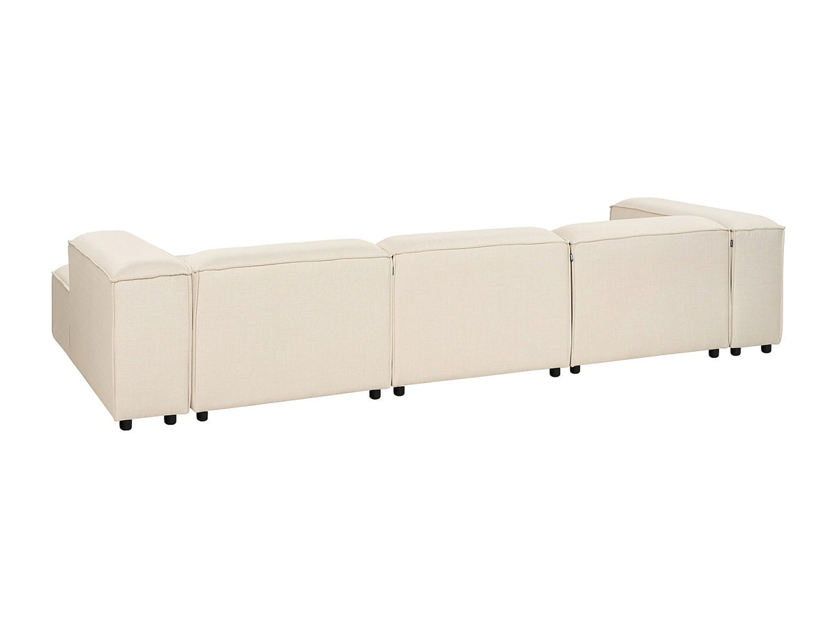 Angle pour canapé modulable 4 places beige tissu
