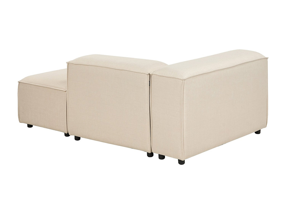 Angle pour canapé modulable 3 places beige tissu