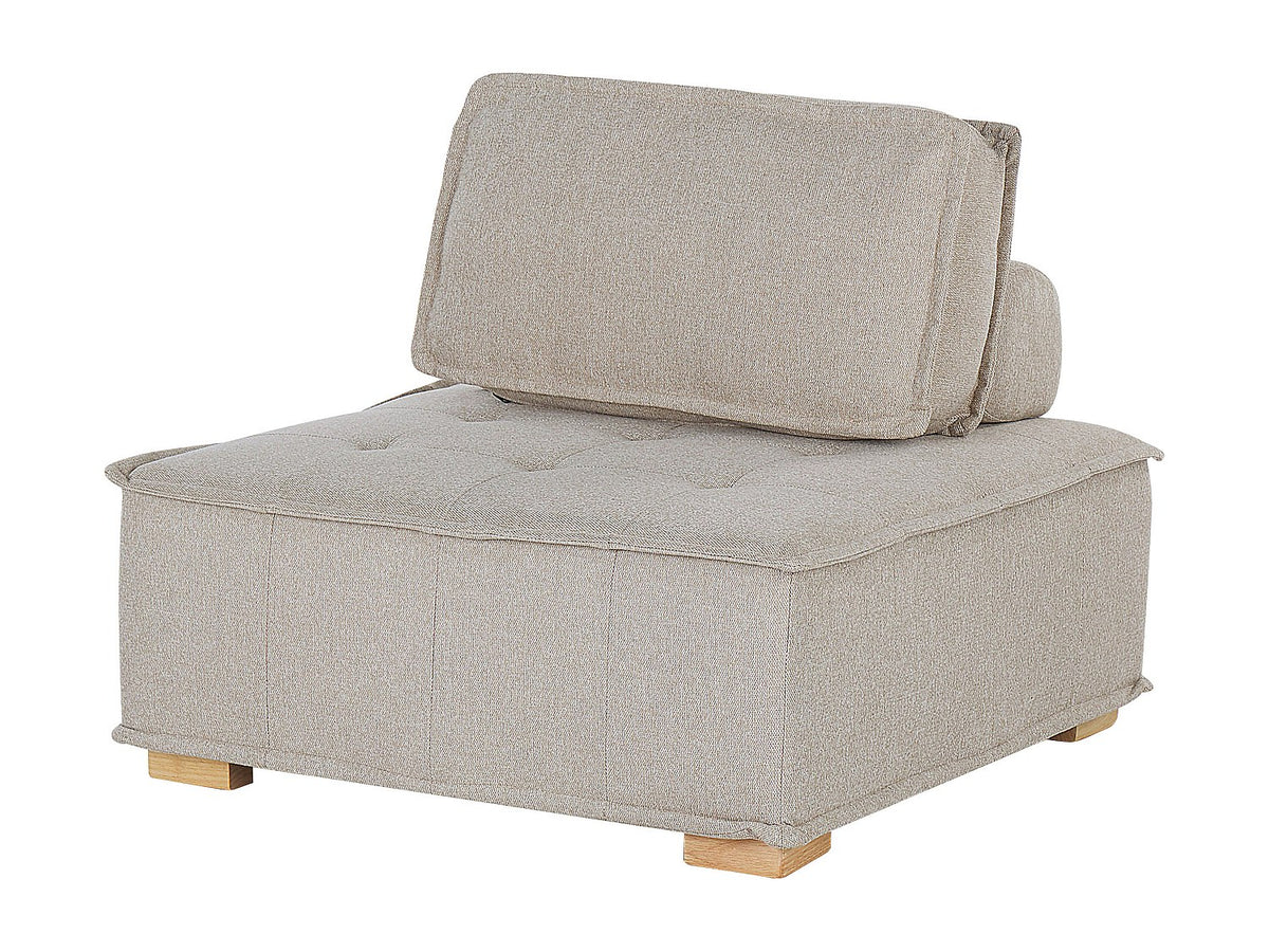 Canapé modulable 4 places beige tissu