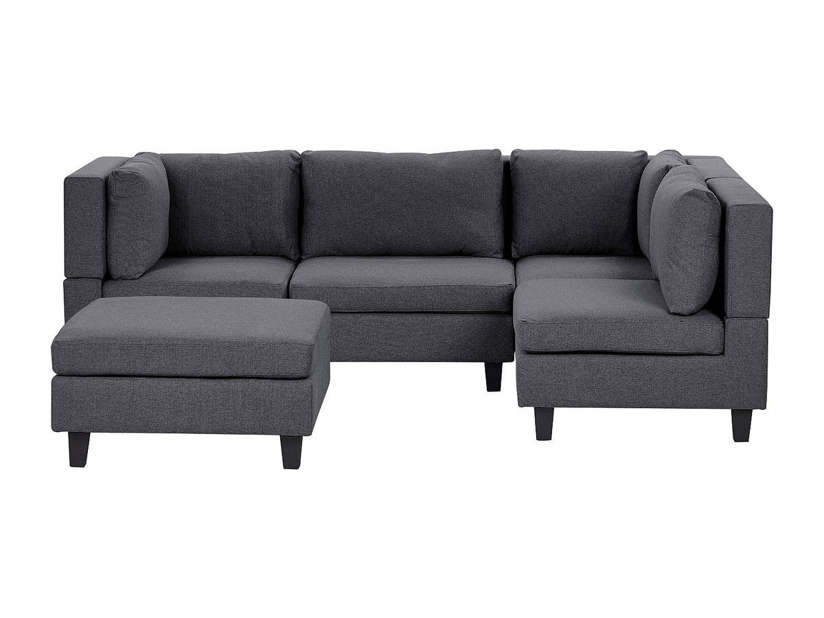 Angle pour canapé modulable 4 places gris tissu