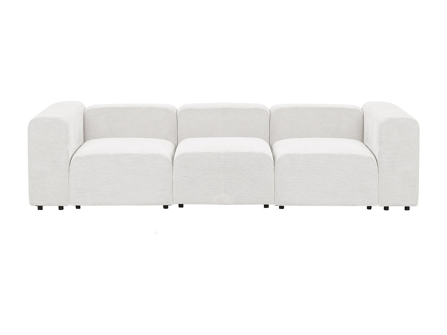 Canapé modulable 3 places blanc velours