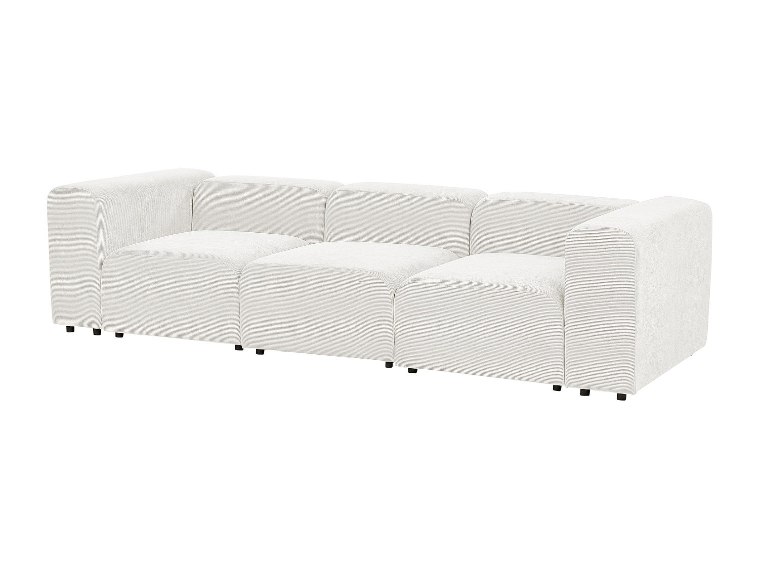 Canapé modulable 3 places blanc velours