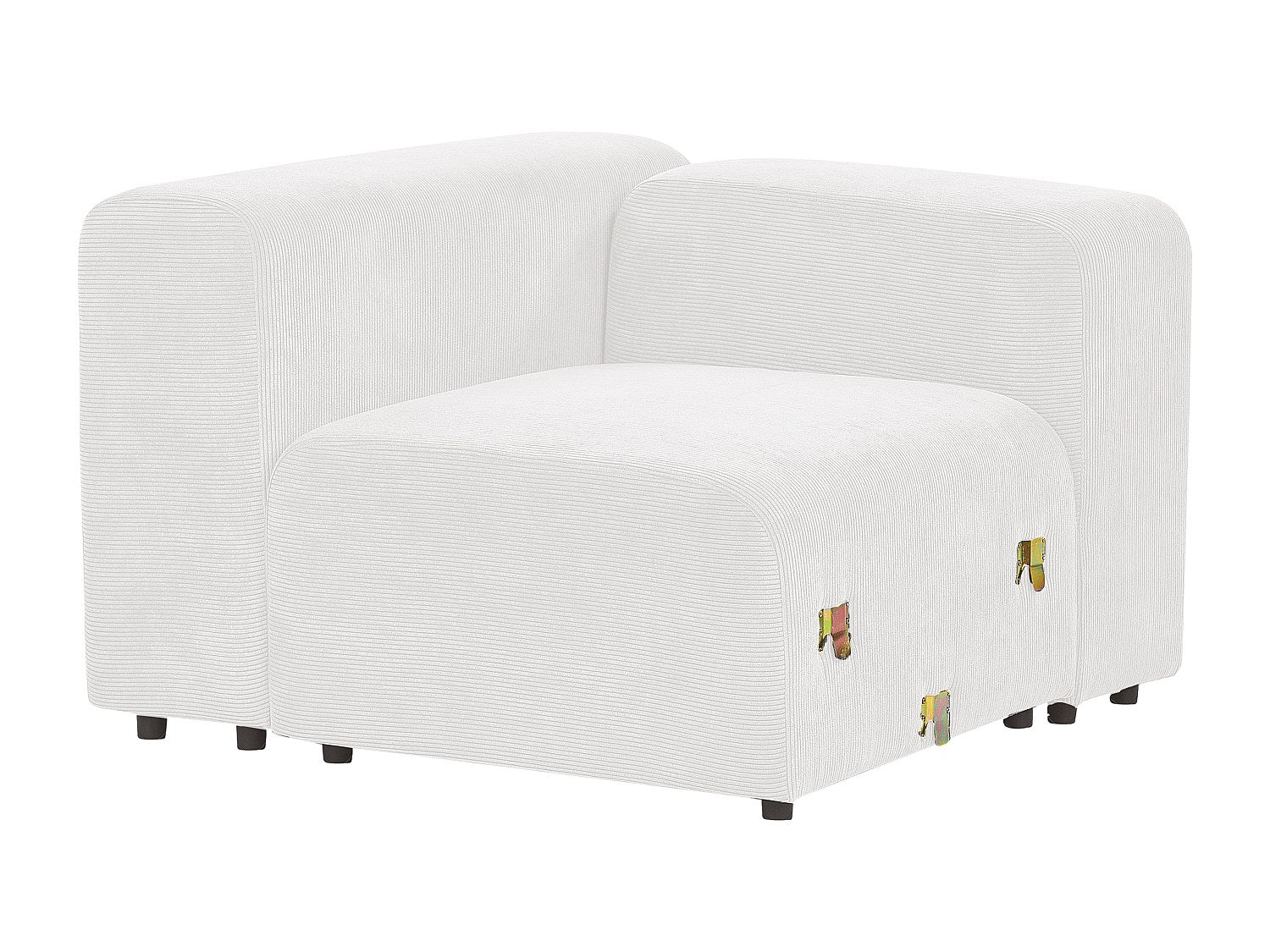 Canapé modulable 3 places blanc velours