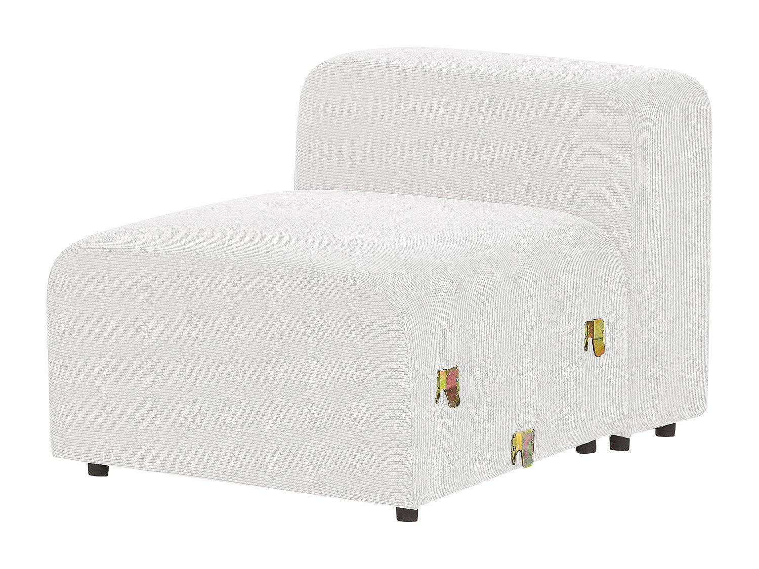 Canapé modulable 3 places blanc velours