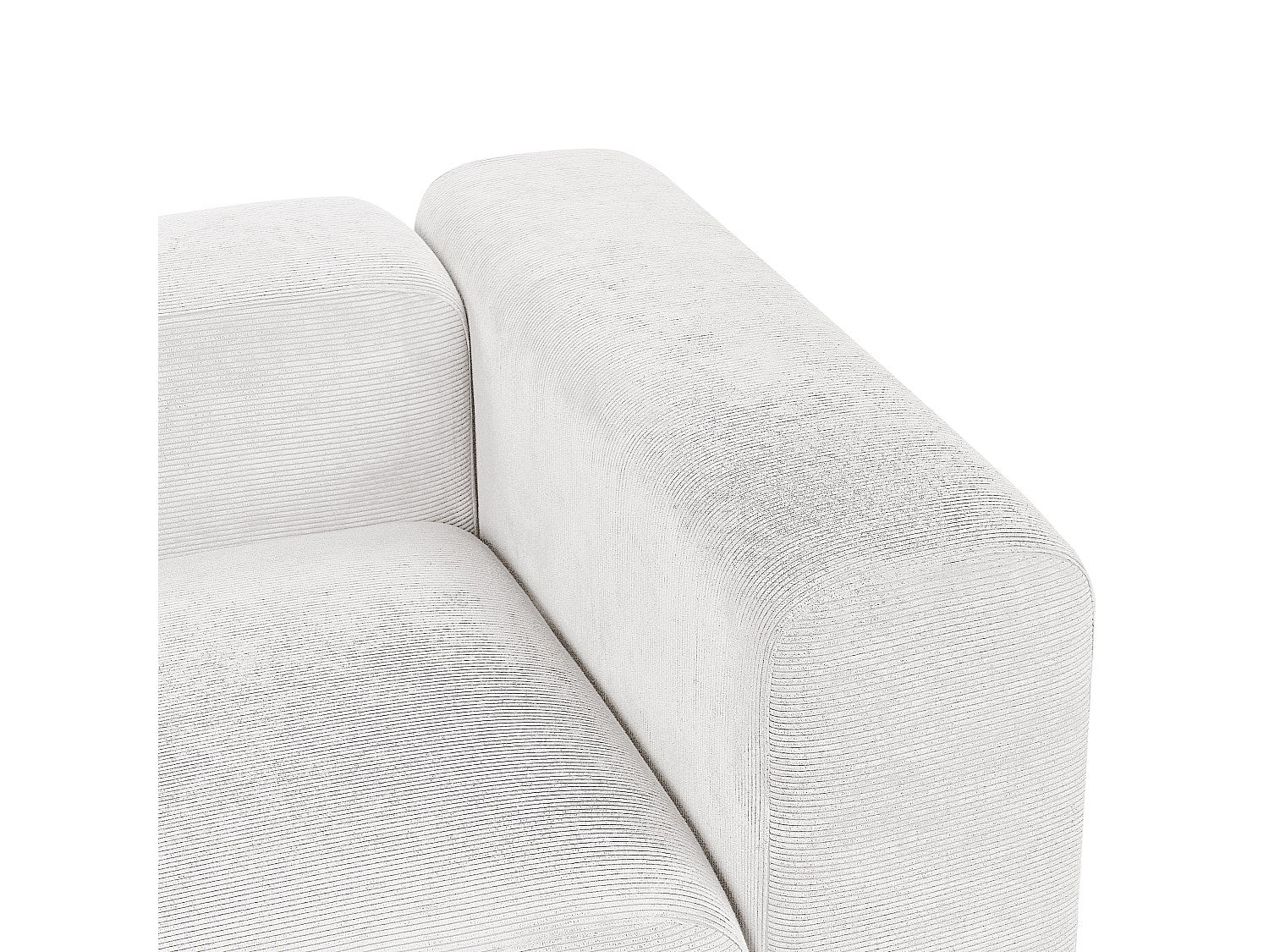 Canapé modulable 3 places blanc velours