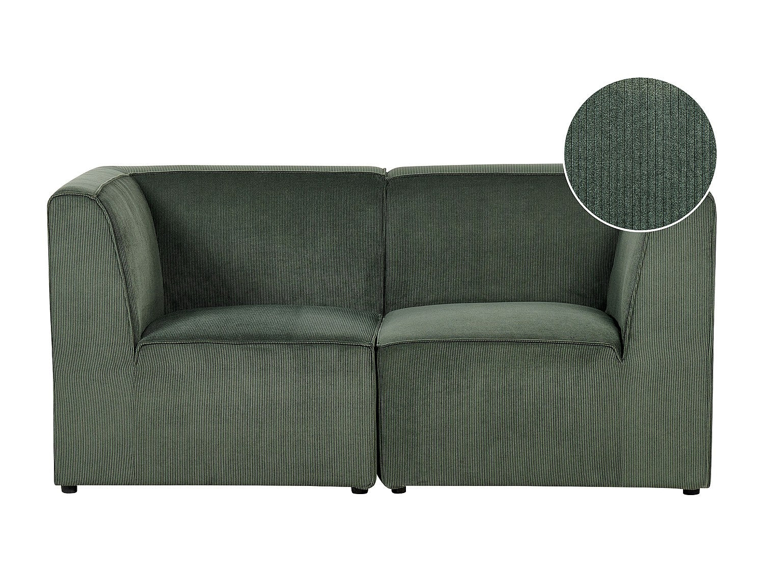 Canapé modulable 2 places vert velours