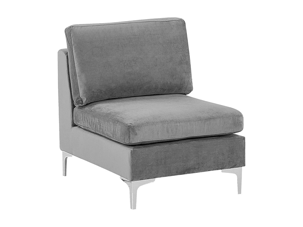 Angle pour canapé modulable 4 places gris velours