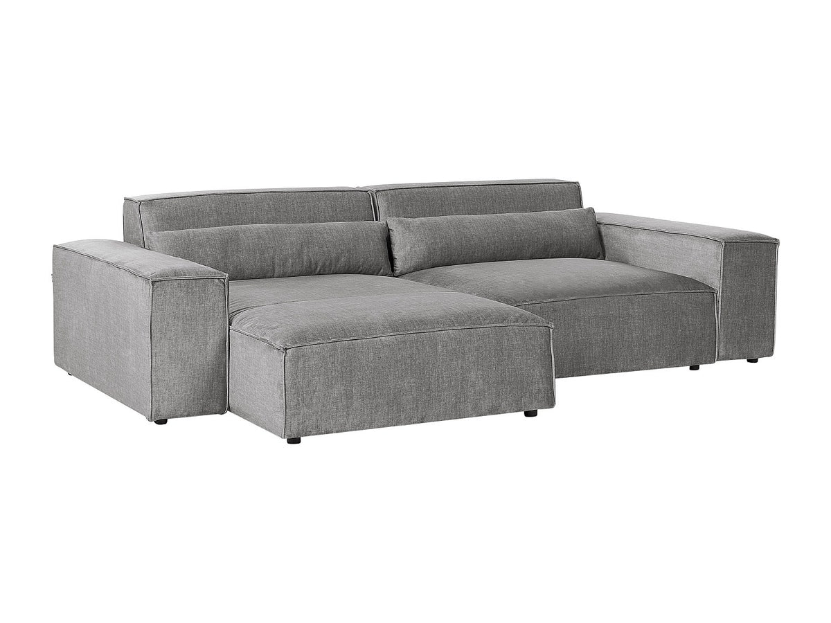 Angle pour canapé modulable 2 places gris tissu