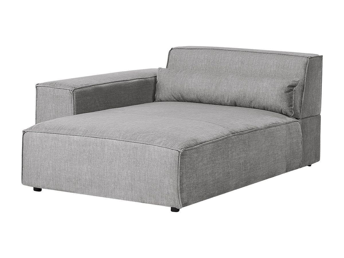Angle pour canapé modulable 2 places gris tissu