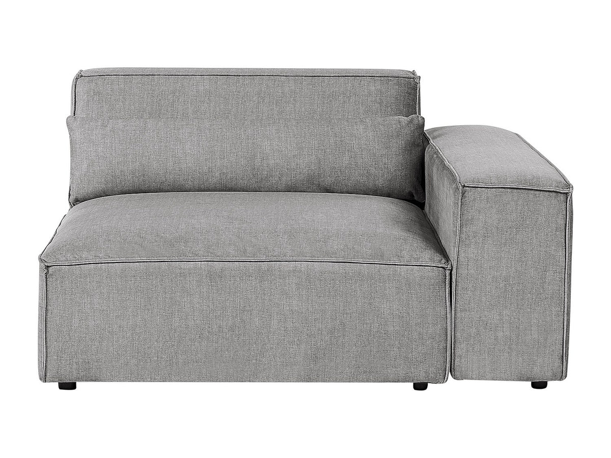 Angle pour canapé modulable 2 places gris tissu