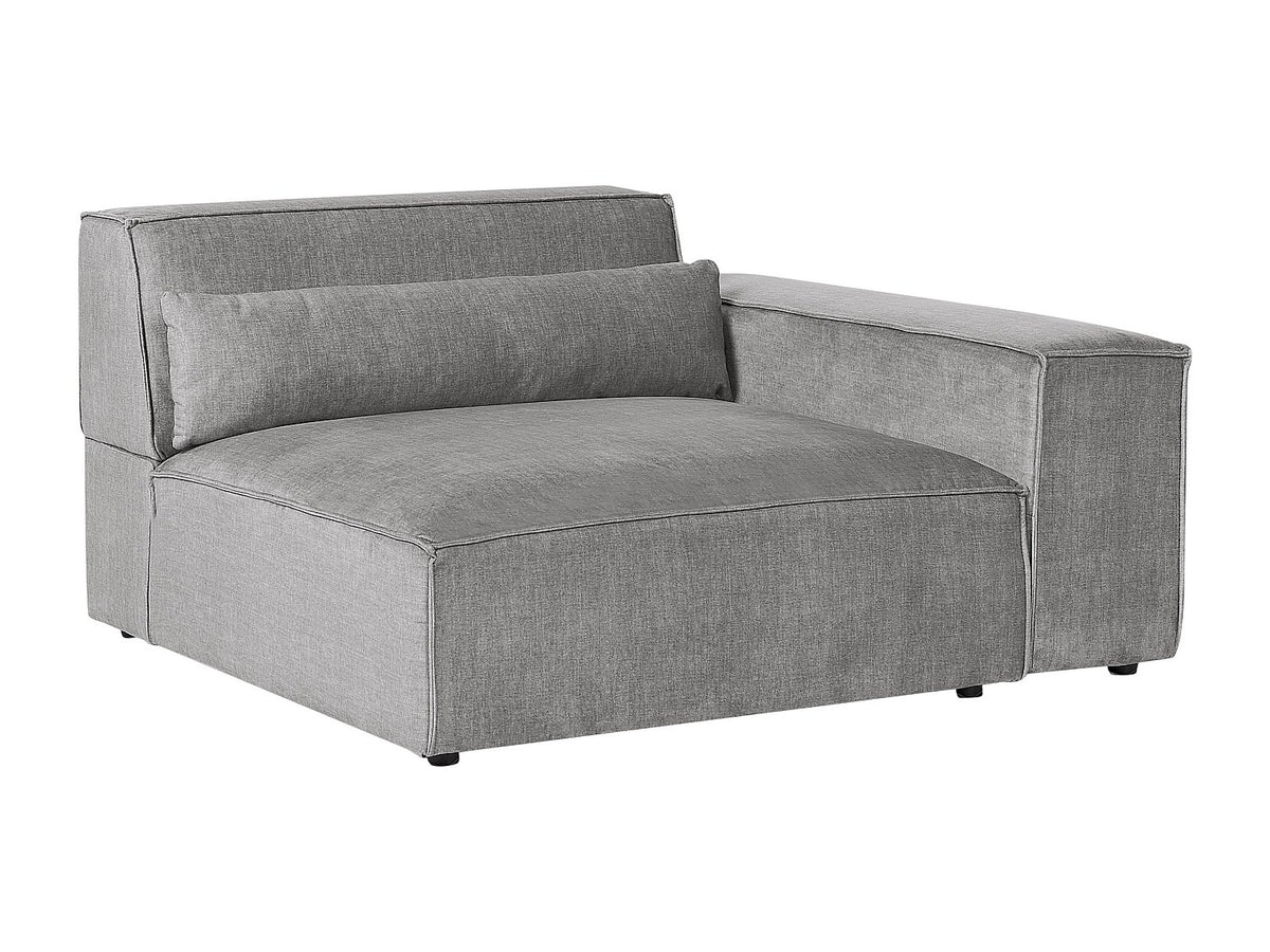 Angle pour canapé modulable 2 places gris tissu