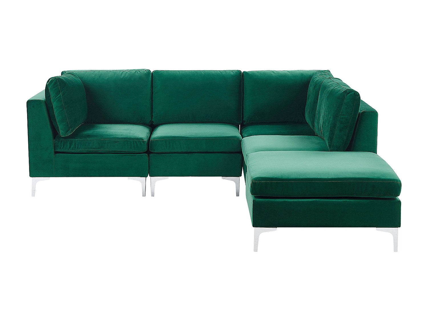 Angle pour canapé modulable 4 places vert velours