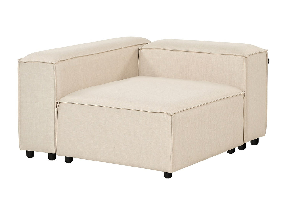 Canapé modulable 3 places beige tissu