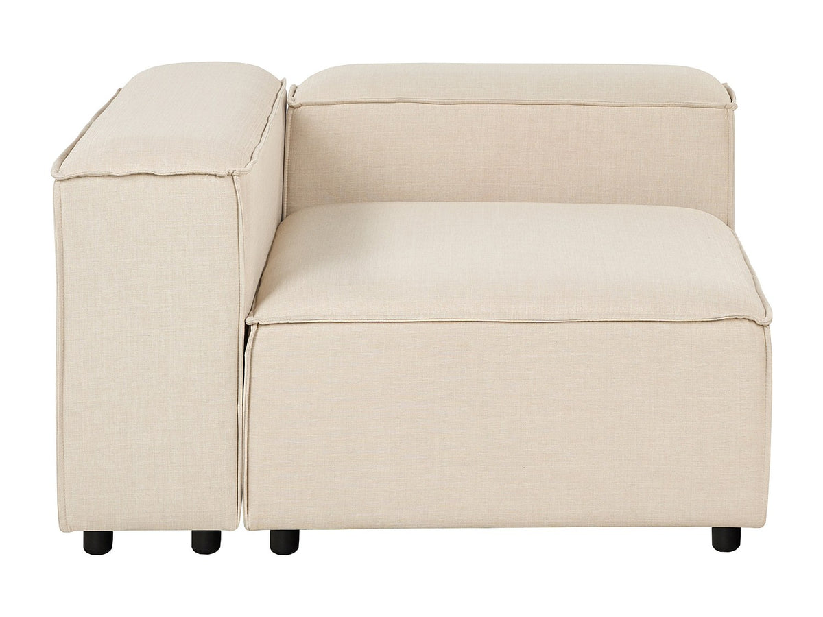 Canapé modulable 3 places beige tissu