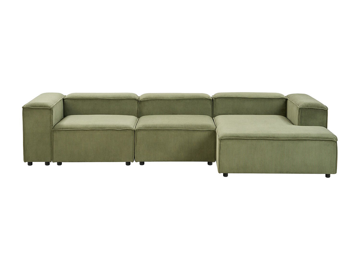 Angle pour canapé modulable 4 places vert velours