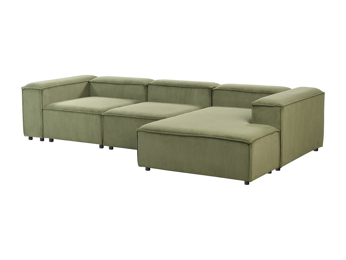 Angle pour canapé modulable 4 places vert velours