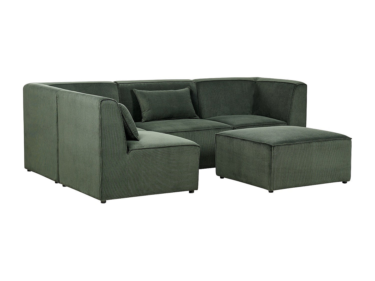 Angle pour canapé modulable 4 places vert velours