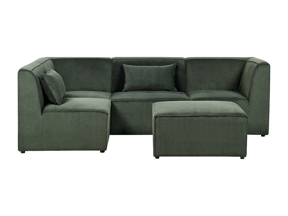 Angle pour canapé modulable 4 places vert velours
