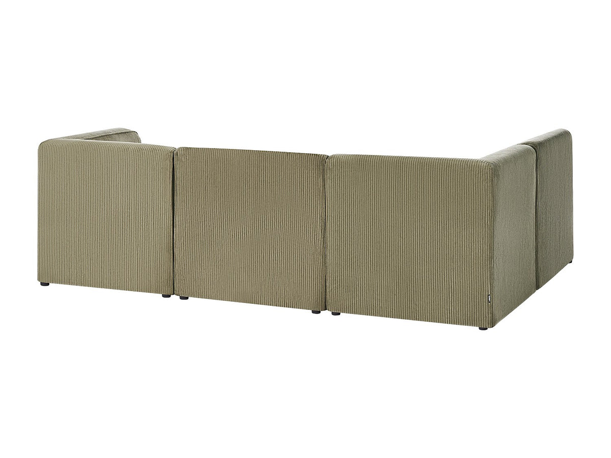 Angle pour canapé modulable 4 places vert velours
