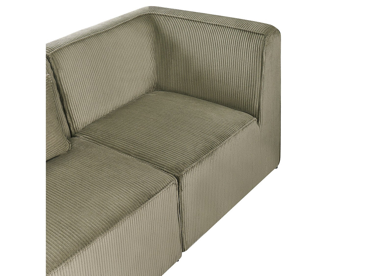 Angle pour canapé modulable 4 places vert velours